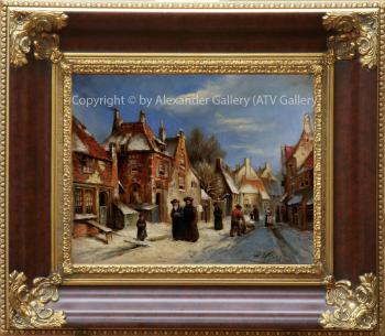 Town In Winter. by H. Weiss