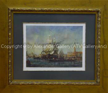 Boats, in beautiful frame and non-reflective glass. by Stpanl