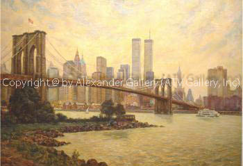 Brooklyn Bridge. by Venyamin Zaslavsky