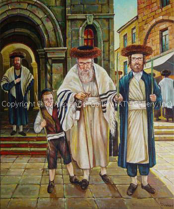 Leaving The Synagogue II. by Yuri Dvornik