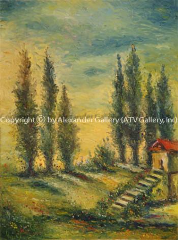 Landscape. by Aharon Yacobson (Yacobashvili)